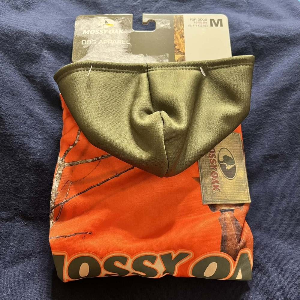 Mossy Oak Orange Camo Medium Dog Hoodie